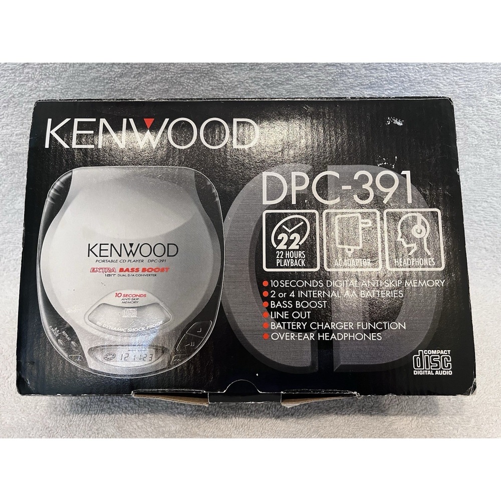 Kenwood Portable CD Player DPC-391 Bass Boost Anti-Skip Tested/Working Complete
